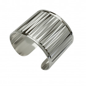 Manchette XL Zig-Zag argenté
