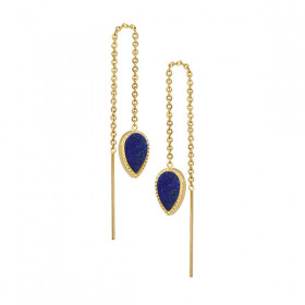 Boucles d’oreilles chaîne Oeil de pierre