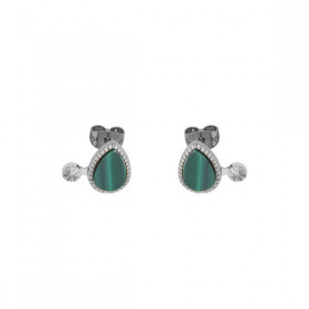 Boucles d’oreilles Oeil de pierre Argent