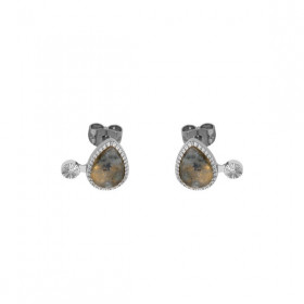 Boucles d’oreilles Oeil de pierre Argent
