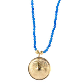 Sautoir perles Blason