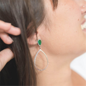 Boucles d’oreilles Bon Oeil ajouré Argent