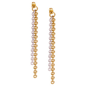 Boucles d’oreilles longues Rococo Bicolore