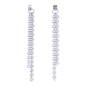 Boucles d’oreilles longues Rococo Argent