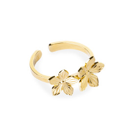Bague double Fleur