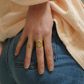 Bague ajourée simple Icare