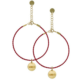Bracelets soie motif « Merci »