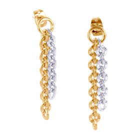 Boucles d’oreilles Rococo Bicolore